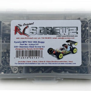 kyo141 - Stainless Steel Screw Kit For The Kyosho MP9 TKI-3 (#31788)